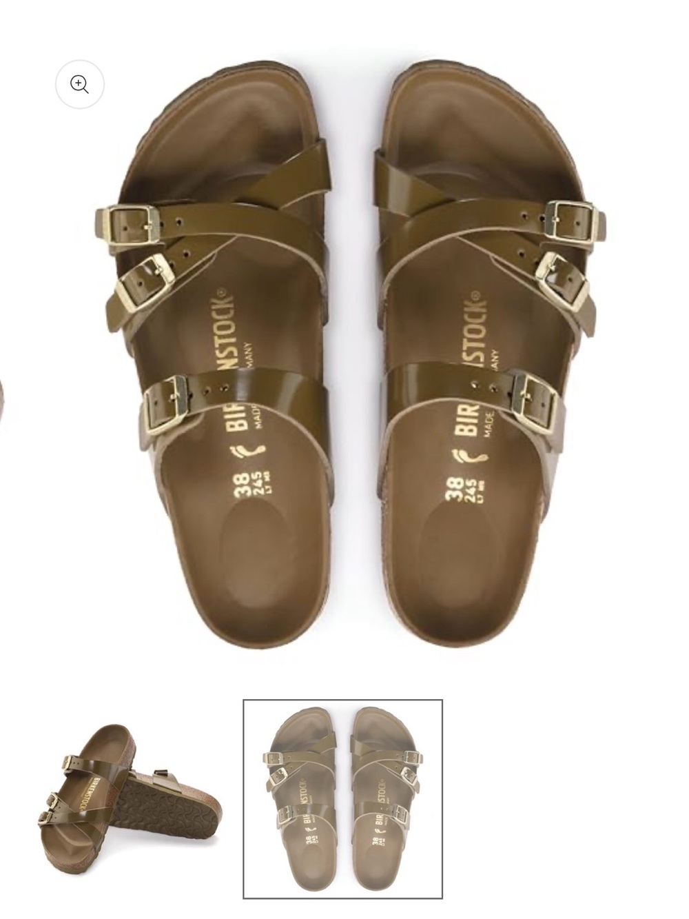 Birkenstock Franca Three-Strap Sandal in Olive